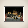 Still Life with Cheeses framed