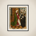 Geertruy Haeck Kneeling in Prayer before Saint Agnes framed