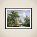 Farms on the Fringe of a Wood framed