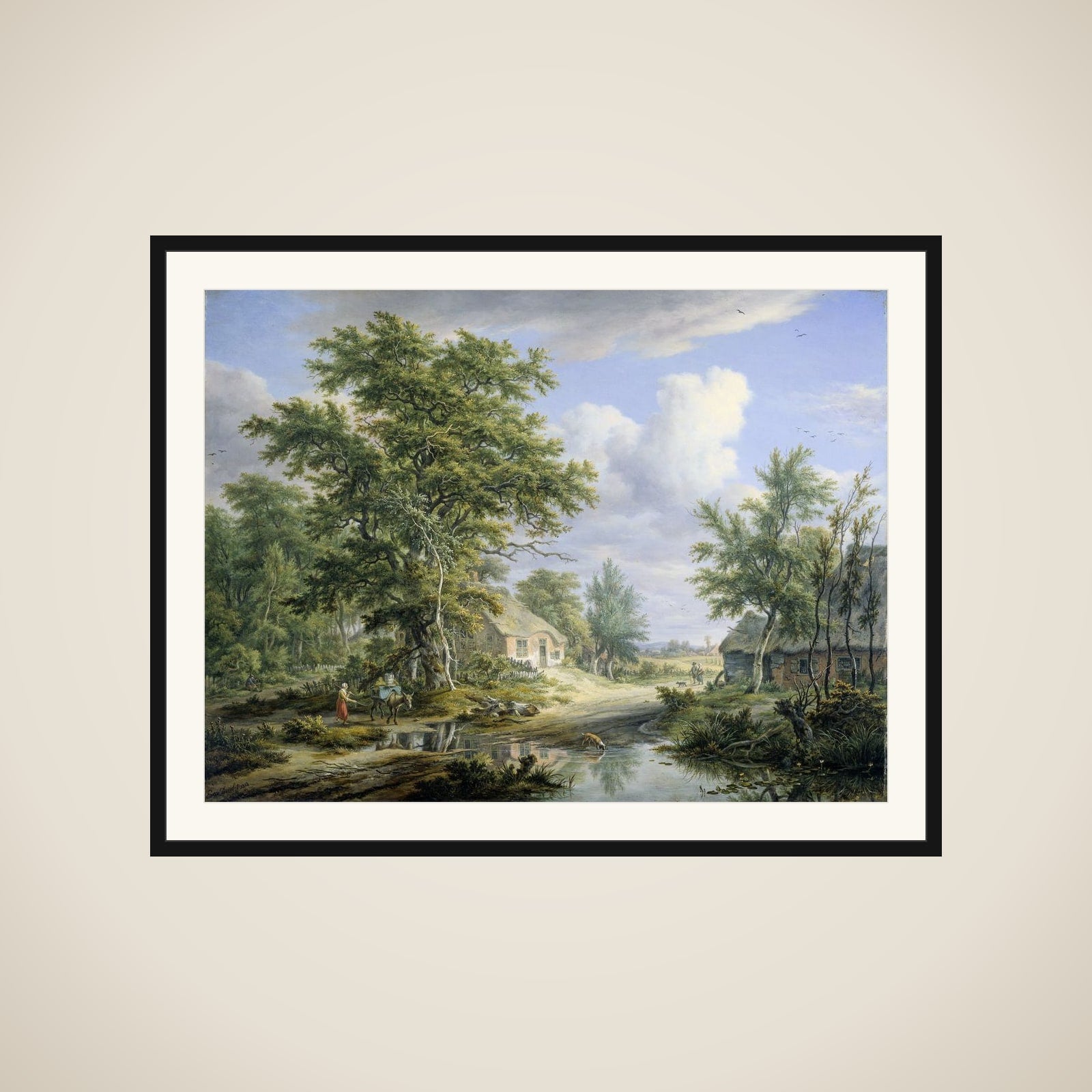 Farms on the Fringe of a Wood framed