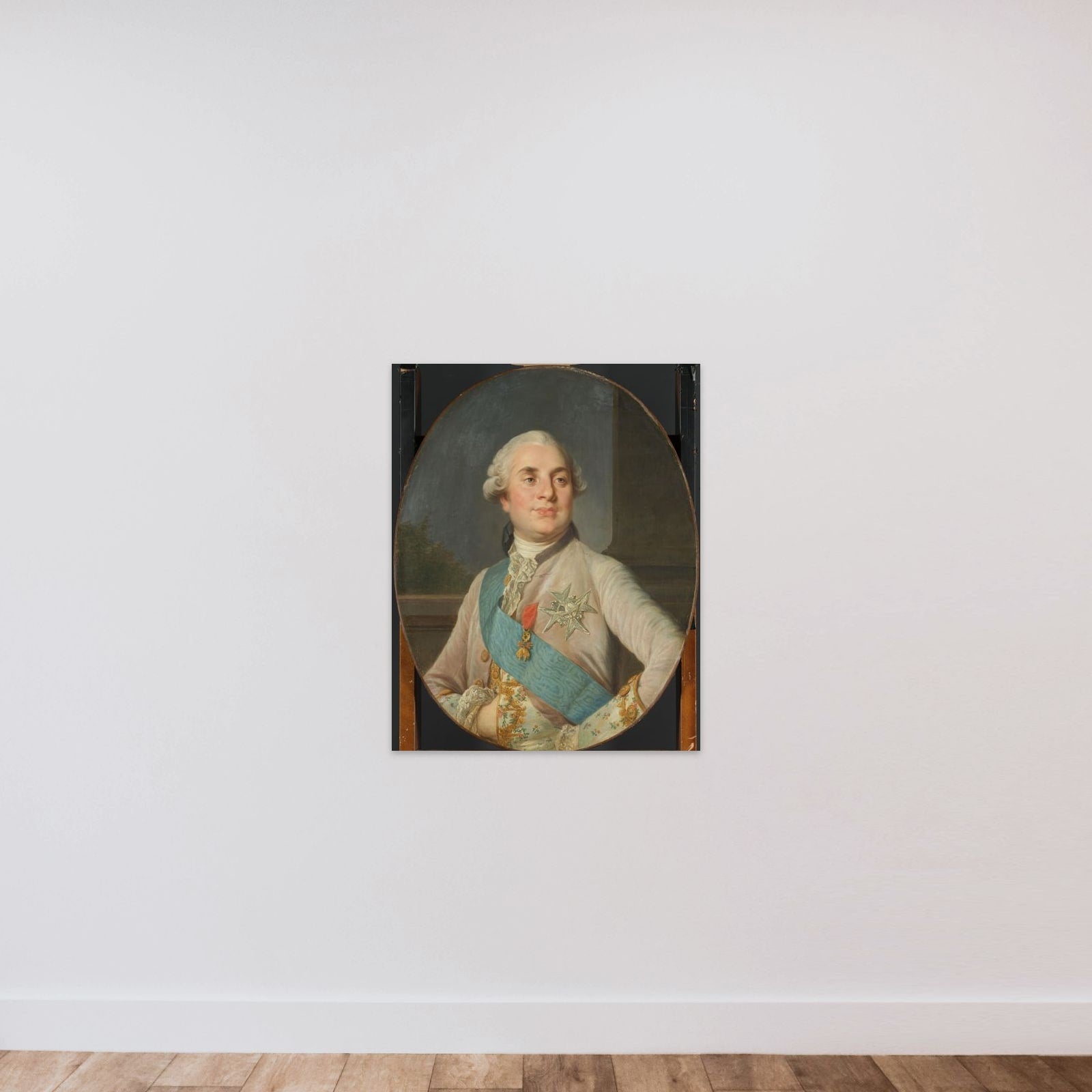 Portrait of Louis XVI, King of France unframed — shown to scale