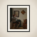 A Writer Trimming his Pen framed