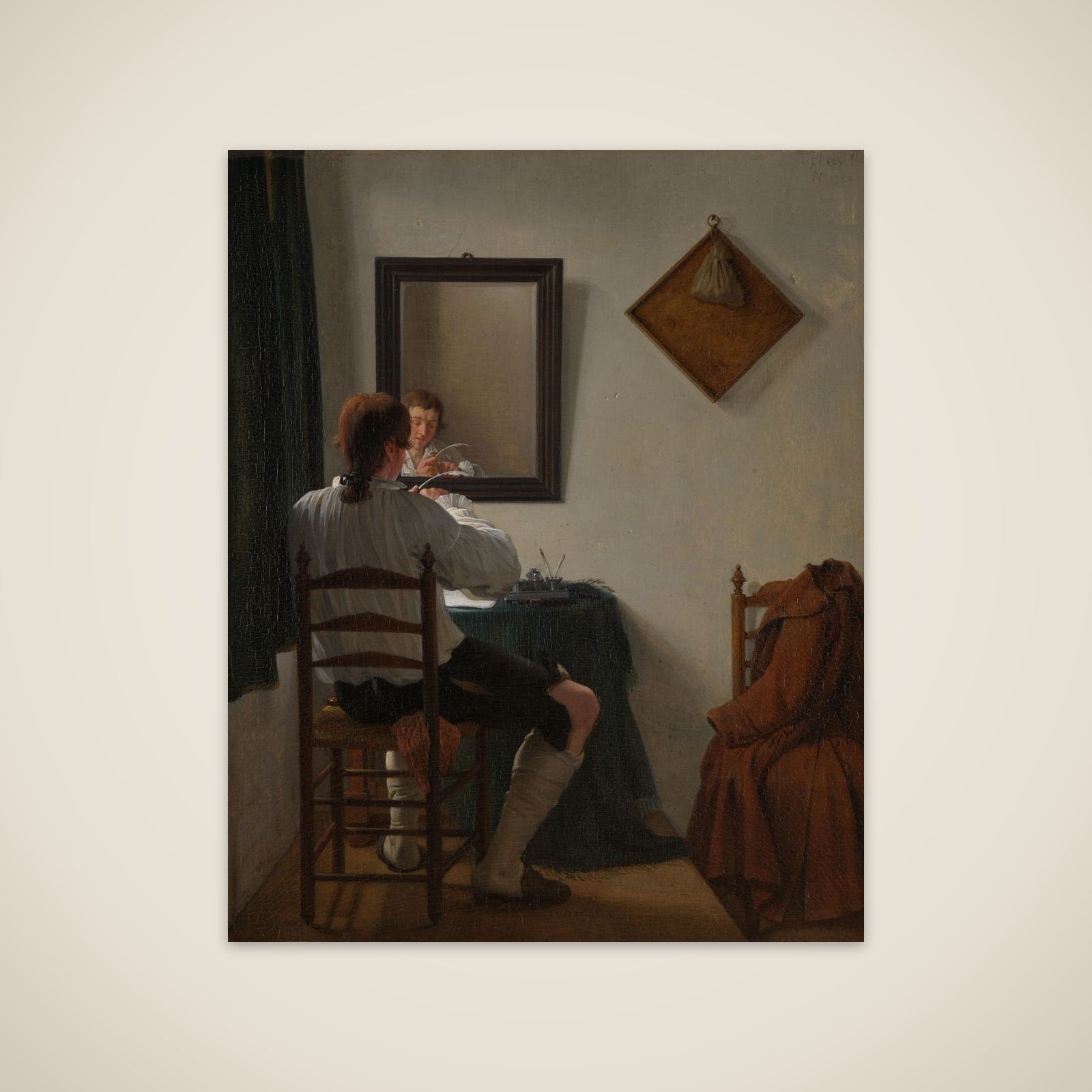 A Writer Trimming his Pen unframed print