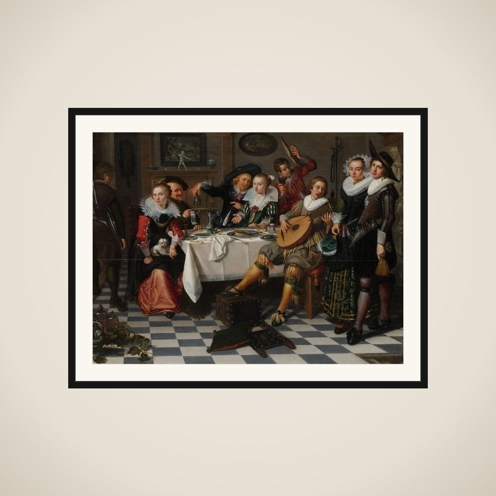 A Festive Company framed