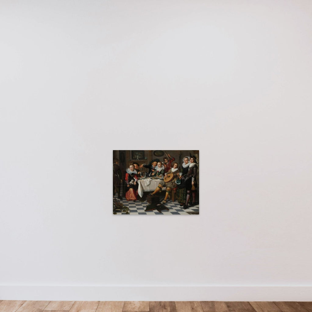 A Festive Company unframed — shown to scale