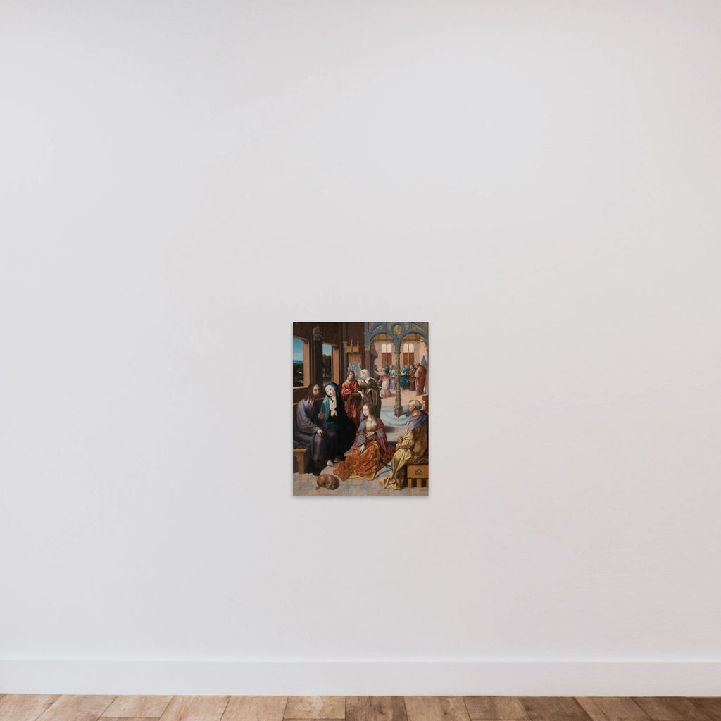 Christ’s Second Visit to the House of Mary and Martha unframed — shown to scale