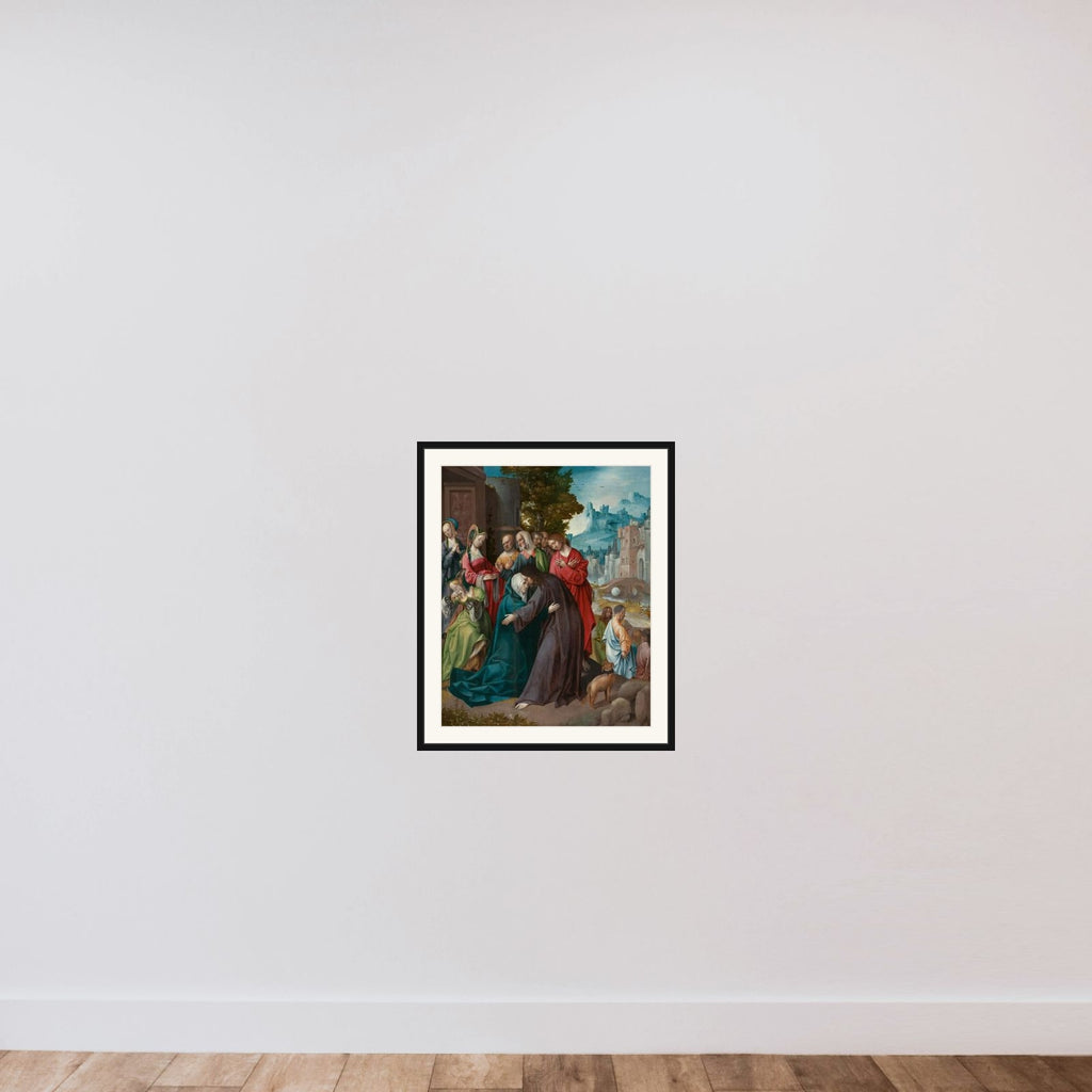 Christ Taking Leave of his Mother framed — shown to scale