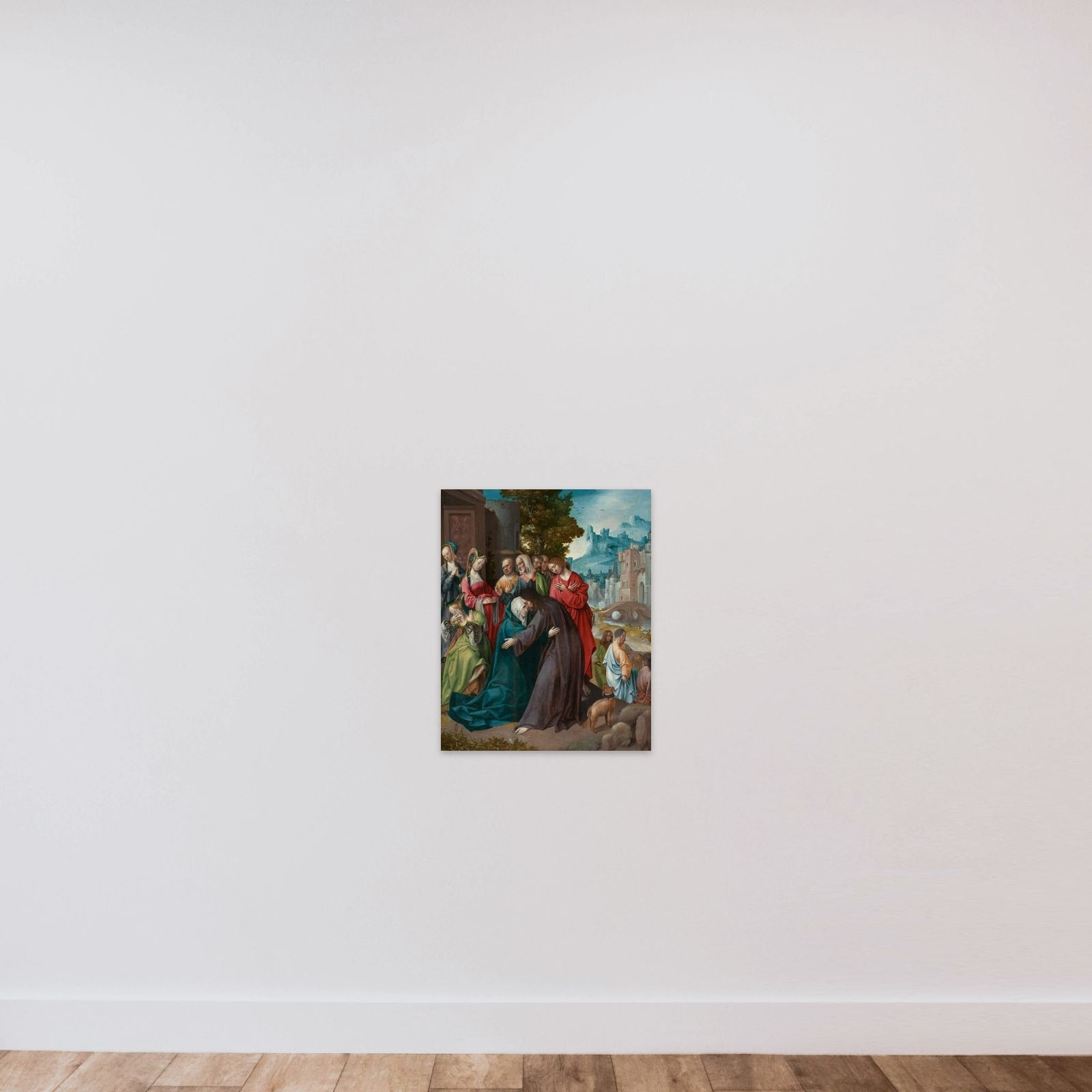 Christ Taking Leave of his Mother unframed — shown to scale