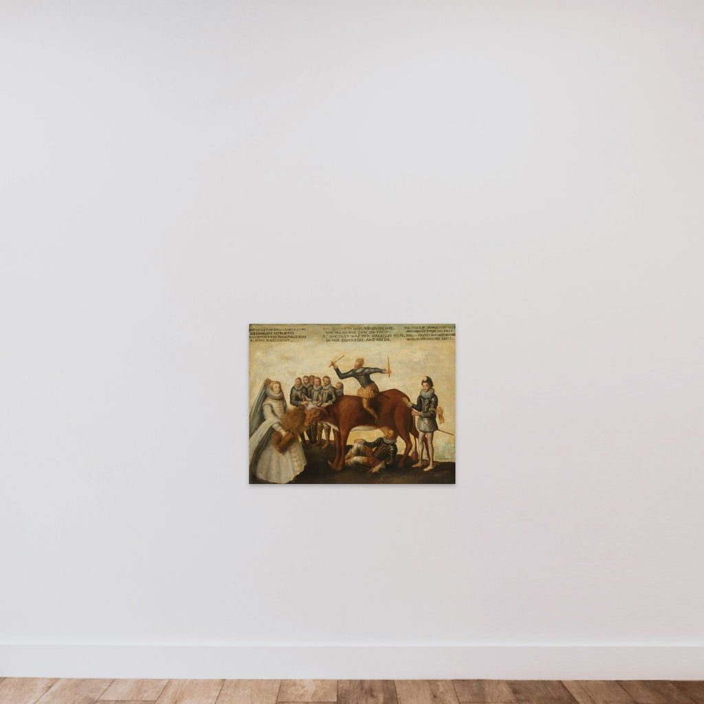The Dairy Cow: The Dutch Provinces, Revolting against the Spanish King Philip II, Are Led by Prince William of Orange, The States General Entreat Queen Elizabeth I for Aid unframed — shown to scale