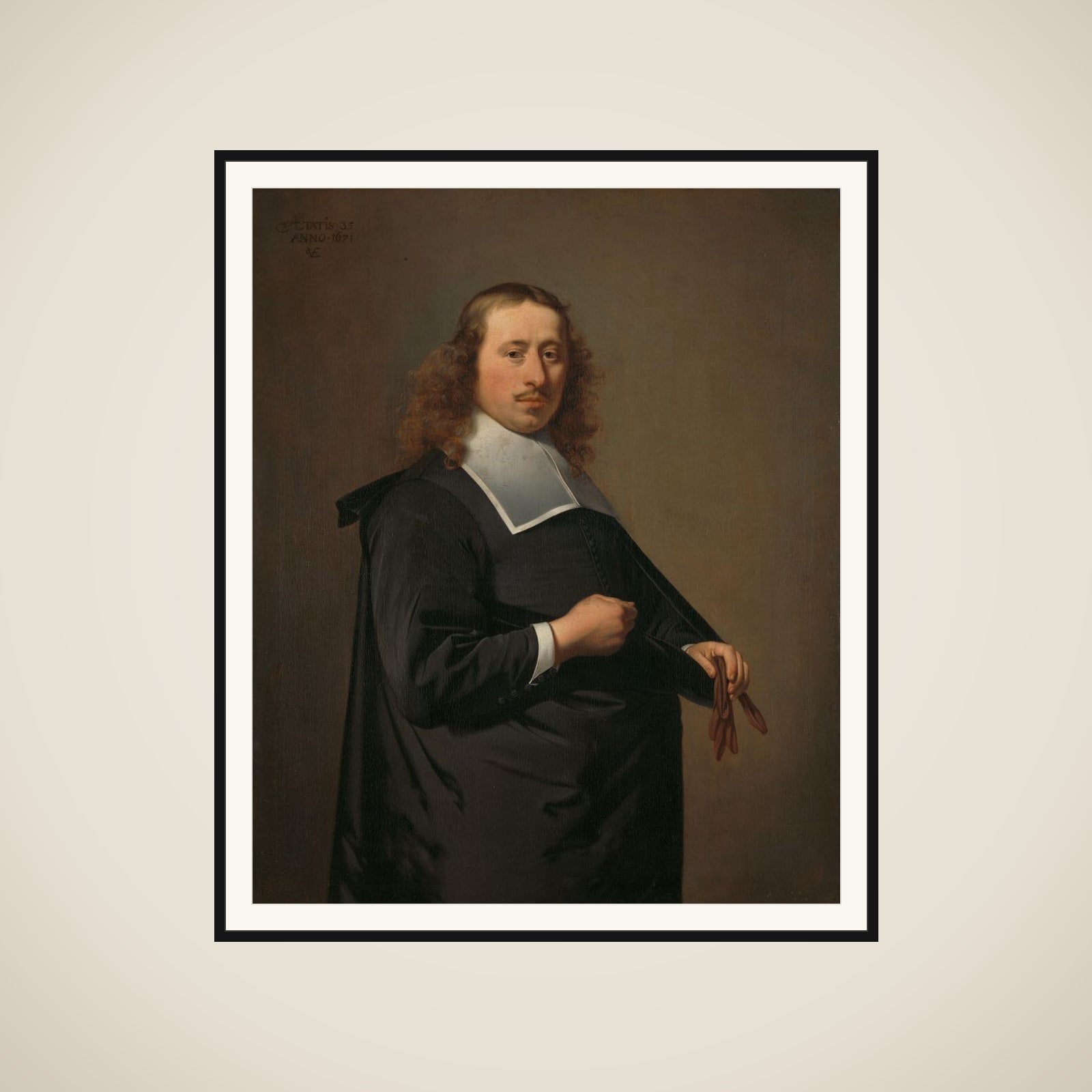Portrait of Willem Jacobsz Baert (1636-1684), Burgomaster of Alkmaar framed