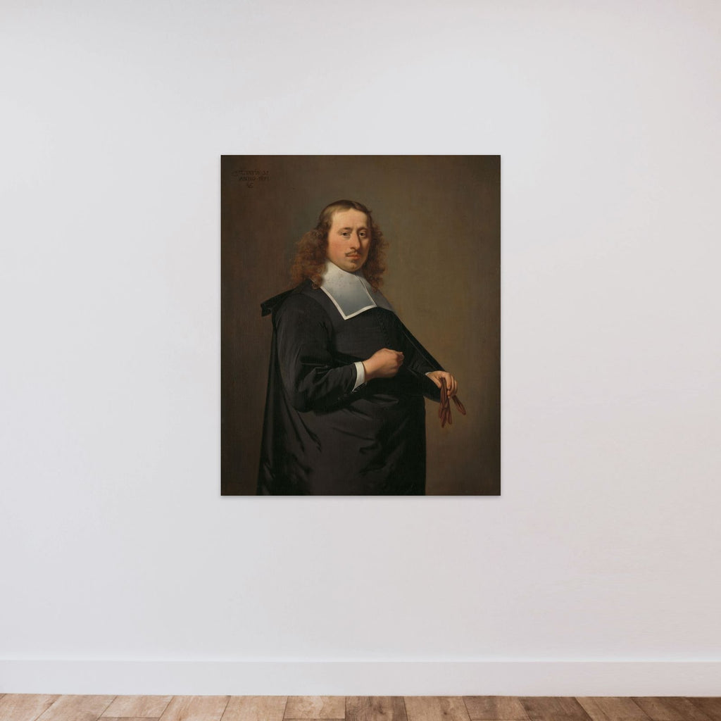 Portrait of Willem Jacobsz Baert (1636-1684), Burgomaster of Alkmaar unframed — shown to scale