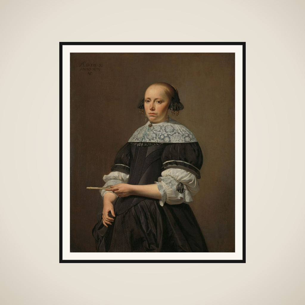 Portrait of Elisabeth Pietersdr Kessels (1640-1717) framed