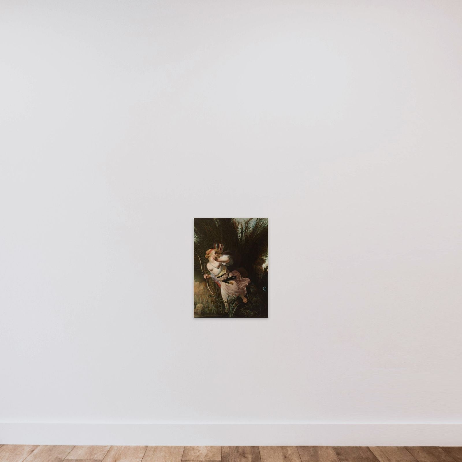 Pan and Syrinx unframed — shown to scale