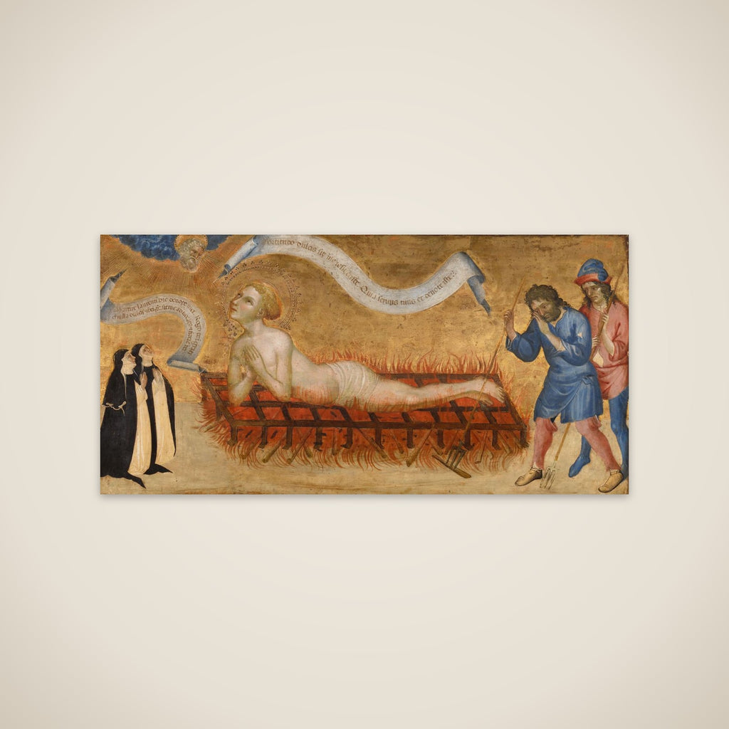 Martyrdom of Saint Lawrence, with Two Benedictine Nuns unframed print