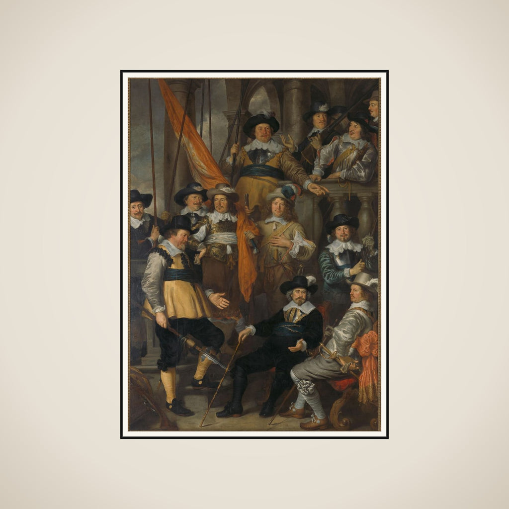 Officers and Other Civic Guardsmen of District XVIII in Amsterdam, under the Command of Captain Albert Dircksz Bas and Lieutenant Lucas Pietersz Conijn framed