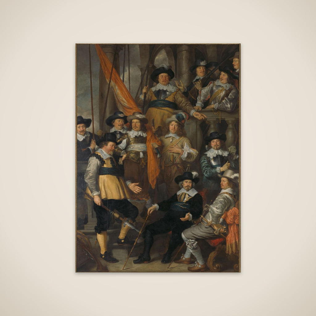 Officers and Other Civic Guardsmen of District XVIII in Amsterdam, under the Command of Captain Albert Dircksz Bas and Lieutenant Lucas Pietersz Conijn unframed print