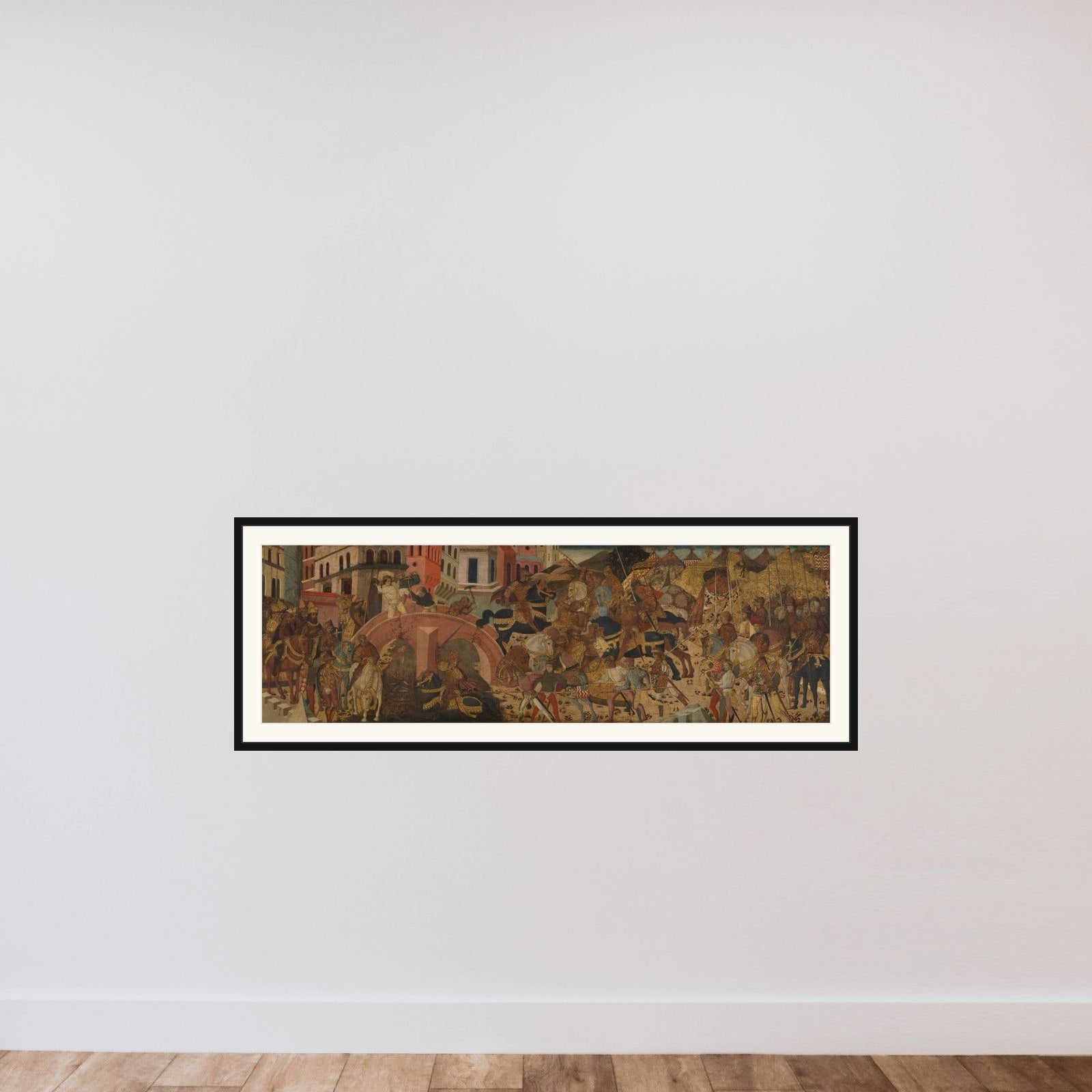Horatius Cocles Defending the Sublician Bridge framed — shown to scale