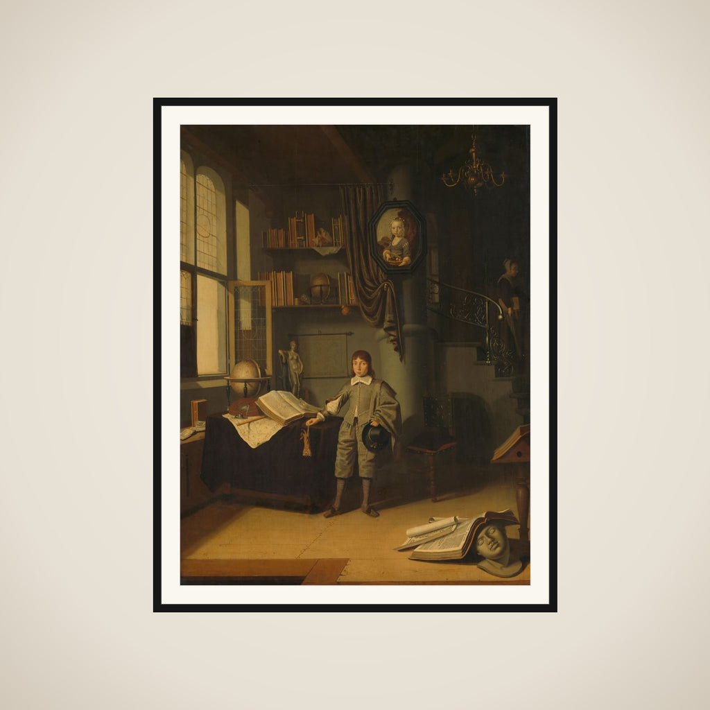 Young Man in a Study framed