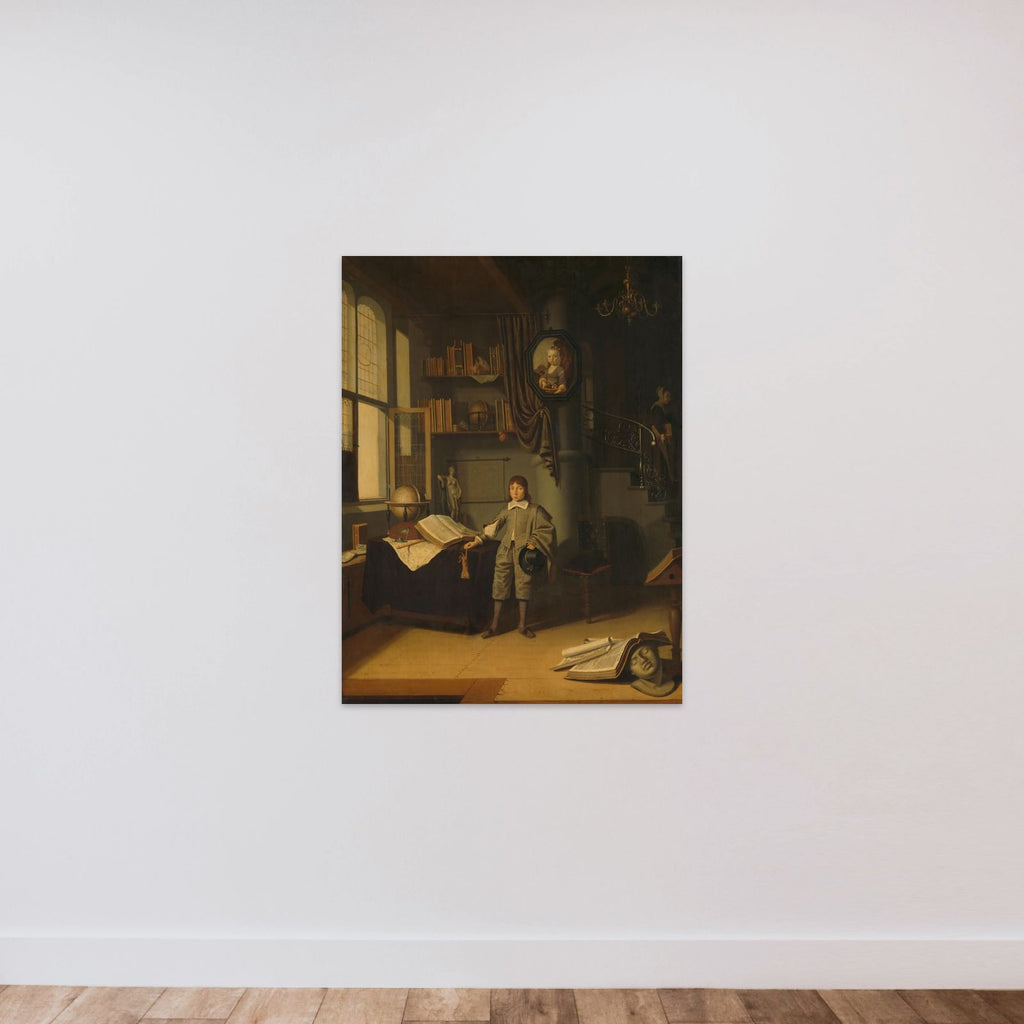Young Man in a Study unframed — shown to scale