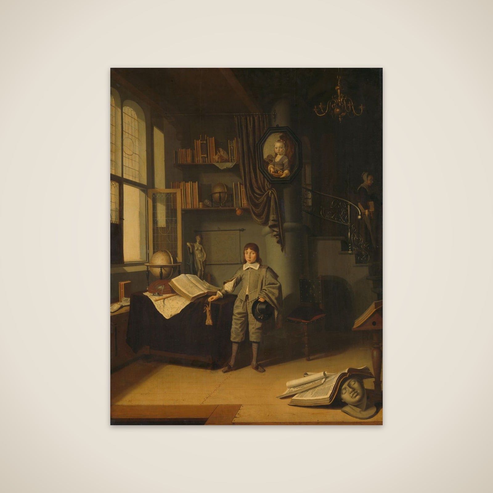 Young Man in a Study unframed print