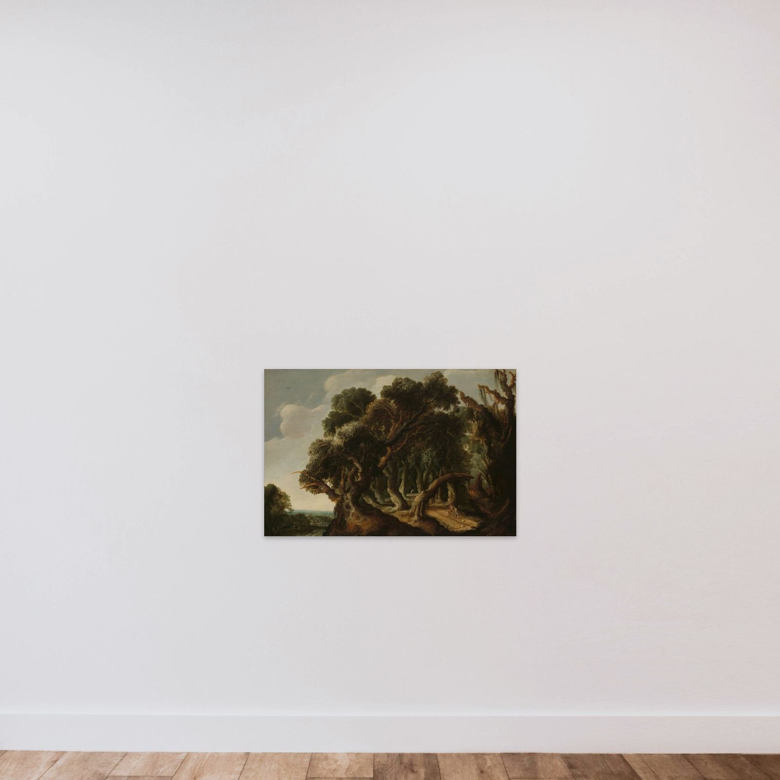 Wooded Landscape unframed — shown to scale