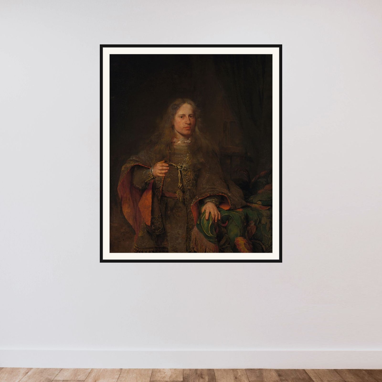 Ernestus van Beveren (1660-1722), Lord of West-Ysselmonde and de Lindt, Alderman, Burgomaster and from 1704 on Postmaster of Dordrecht framed — shown to scale