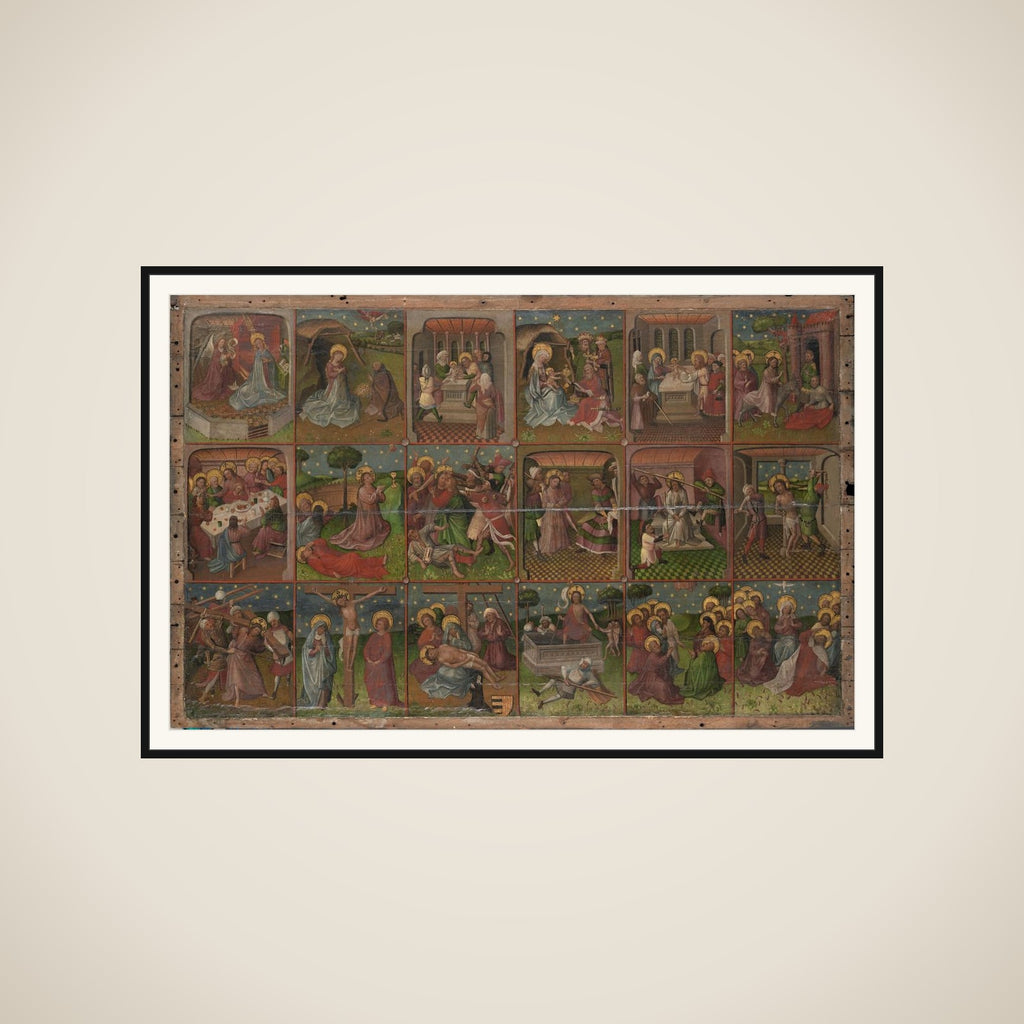 Scenes from the life of Christ framed