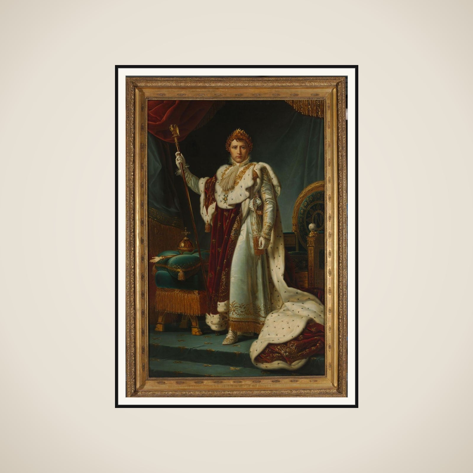 Emperor Napoleon I in Coronation Robes, 2 December 1804 framed