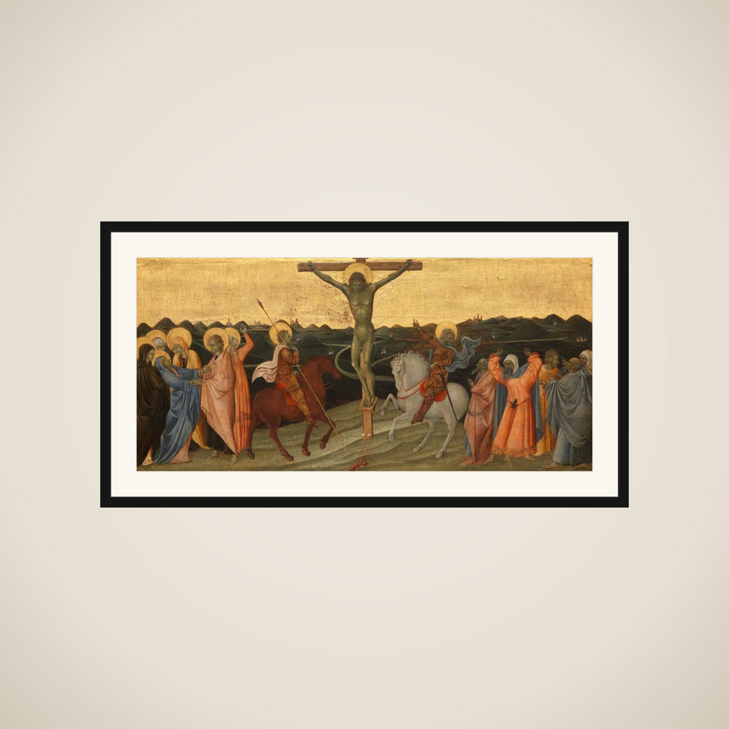 The Crucifixion with Mary, John, Mary Magdalene, St Longinus and the Converted Centurion framed