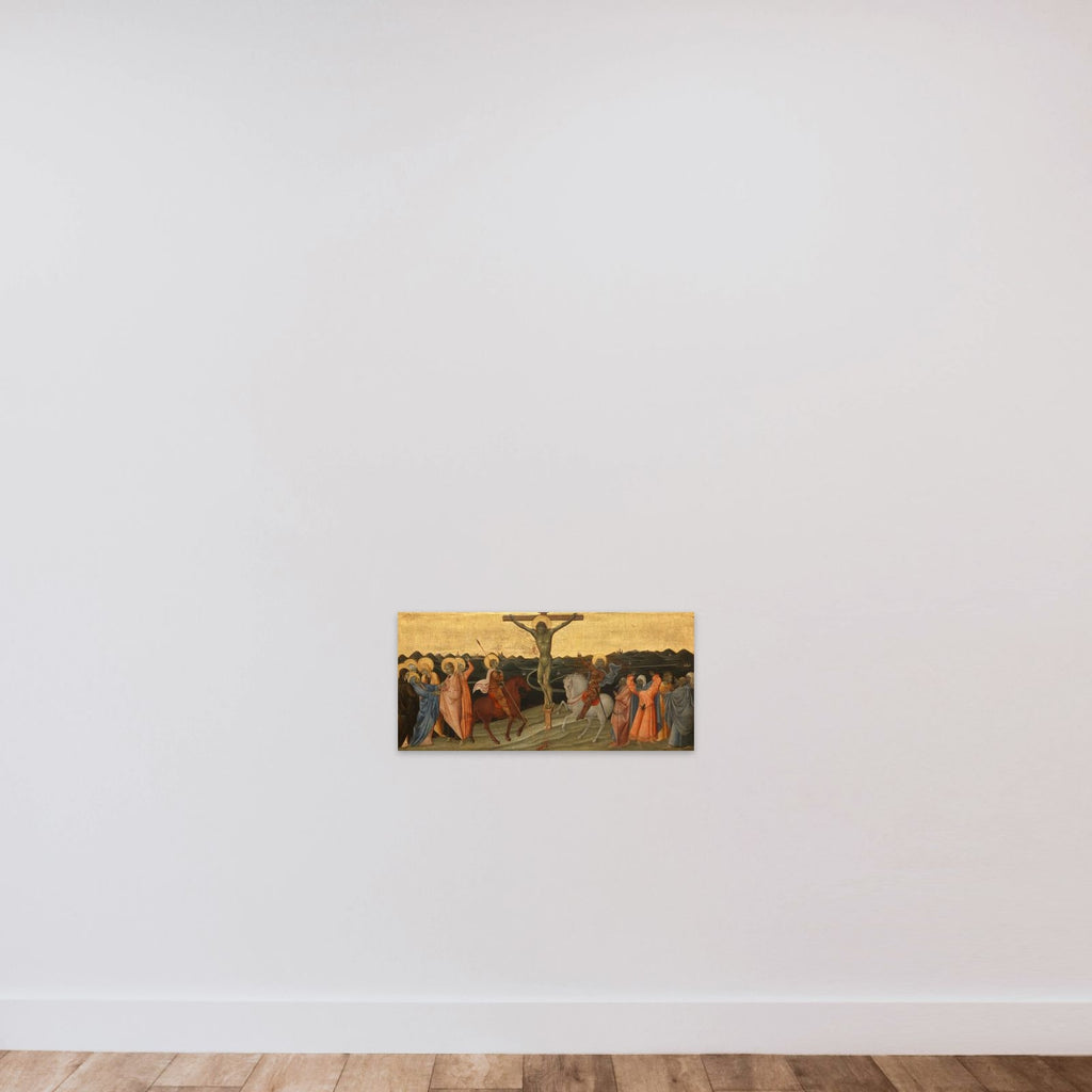 The Crucifixion with Mary, John, Mary Magdalene, St Longinus and the Converted Centurion unframed — shown to scale