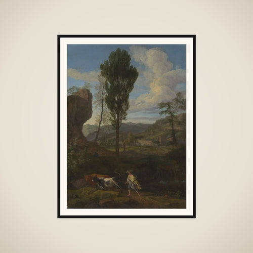 Arcadian Landscape Mercury and Io framed
