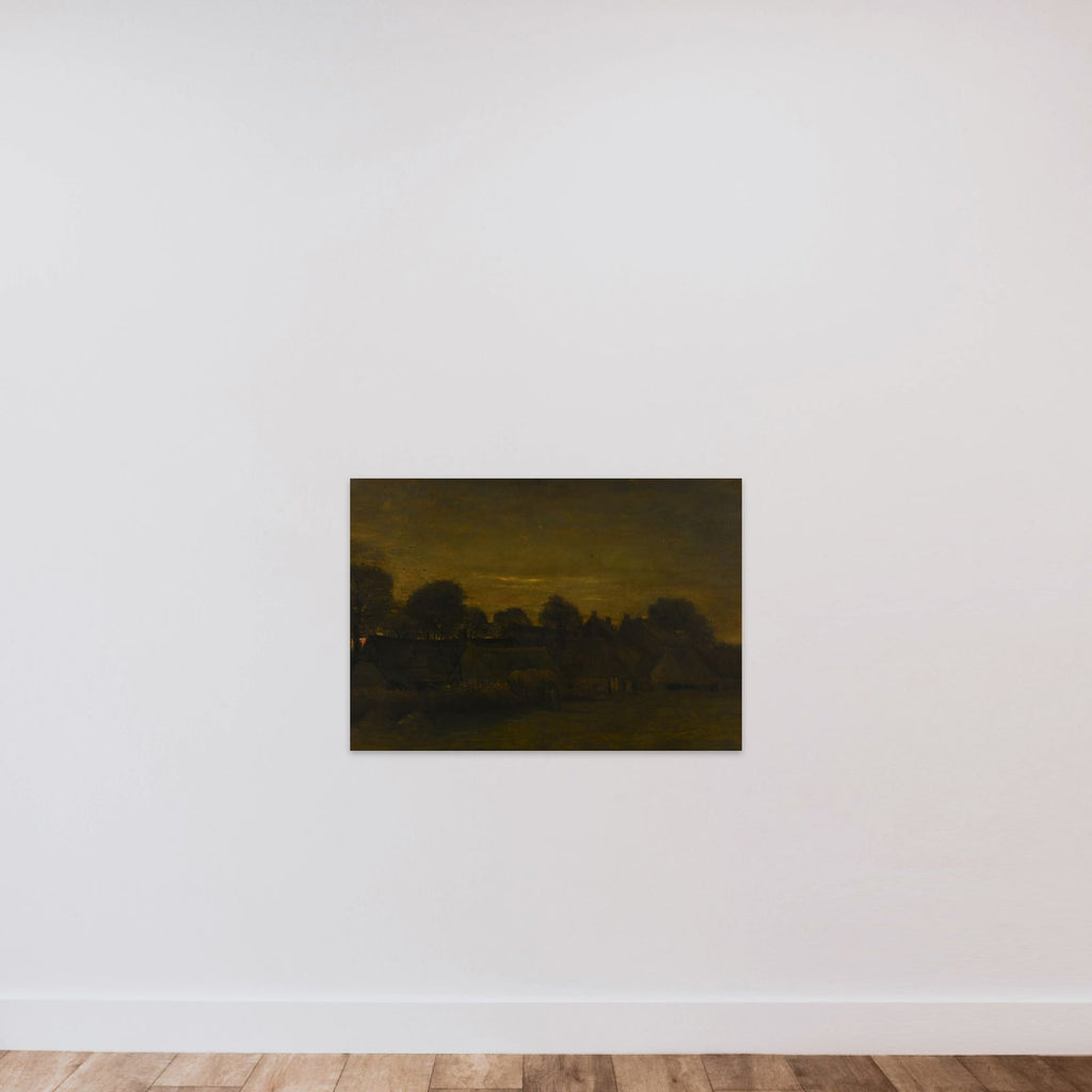 Farming Village at Twilight unframed — shown to scale