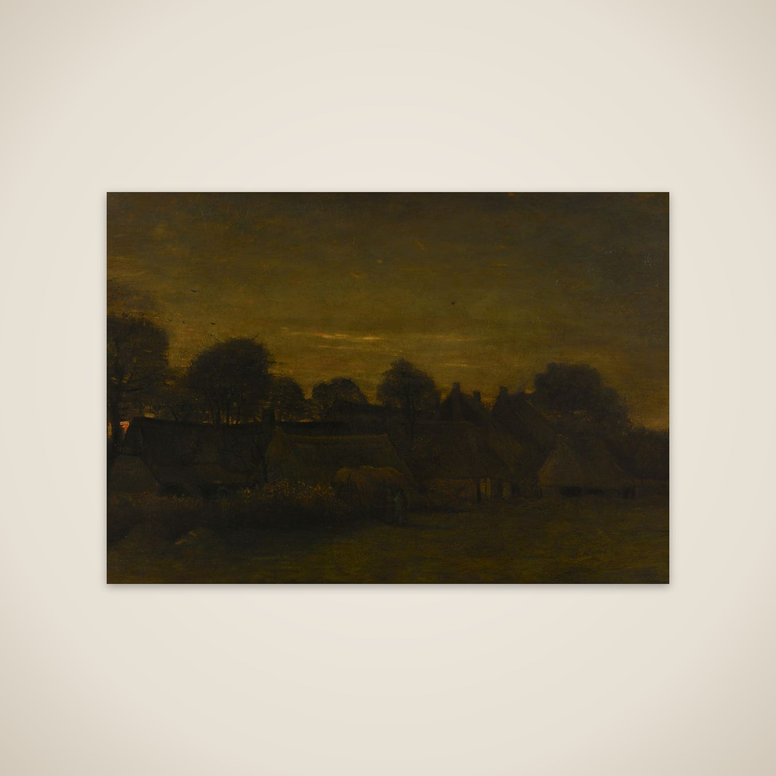 Farming Village at Twilight unframed print