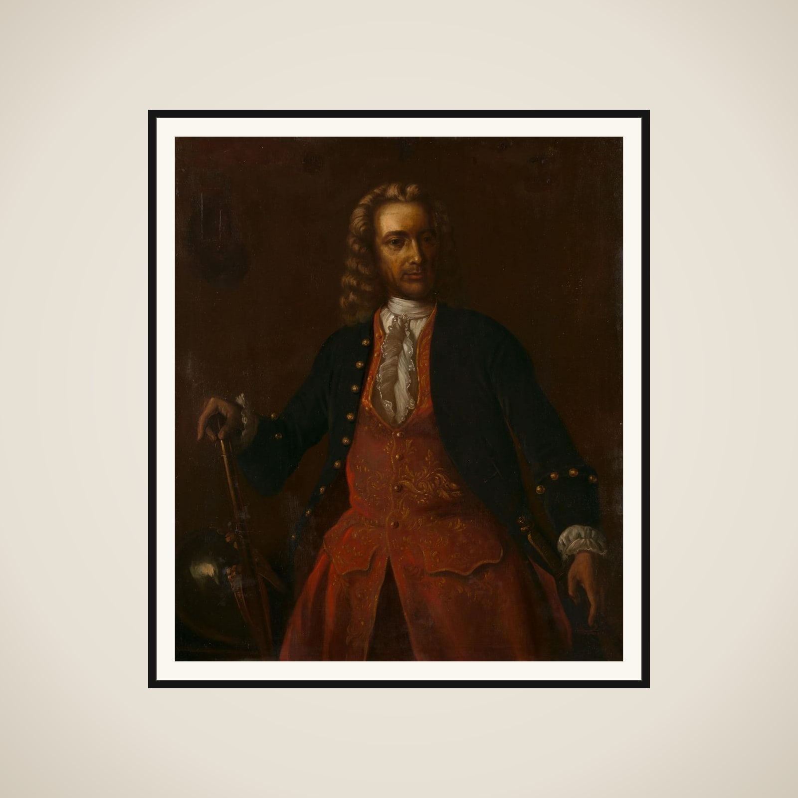 Portrait of Jacob Mossel, Governor-General of the Dutch East India Company framed