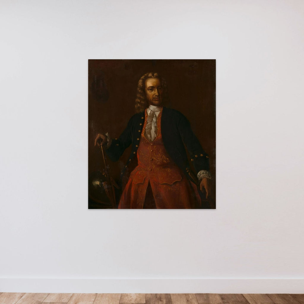 Portrait of Jacob Mossel, Governor-General of the Dutch East India Company unframed — shown to scale