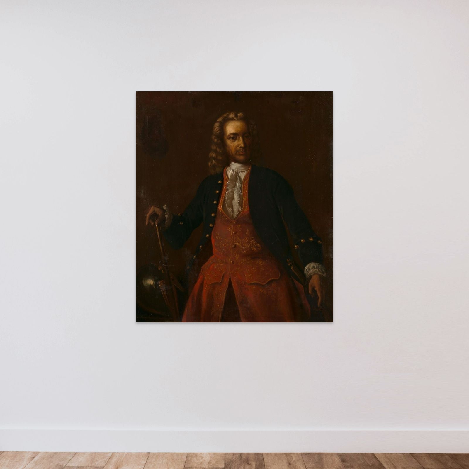 Portrait of Jacob Mossel, Governor-General of the Dutch East India Company unframed — shown to scale