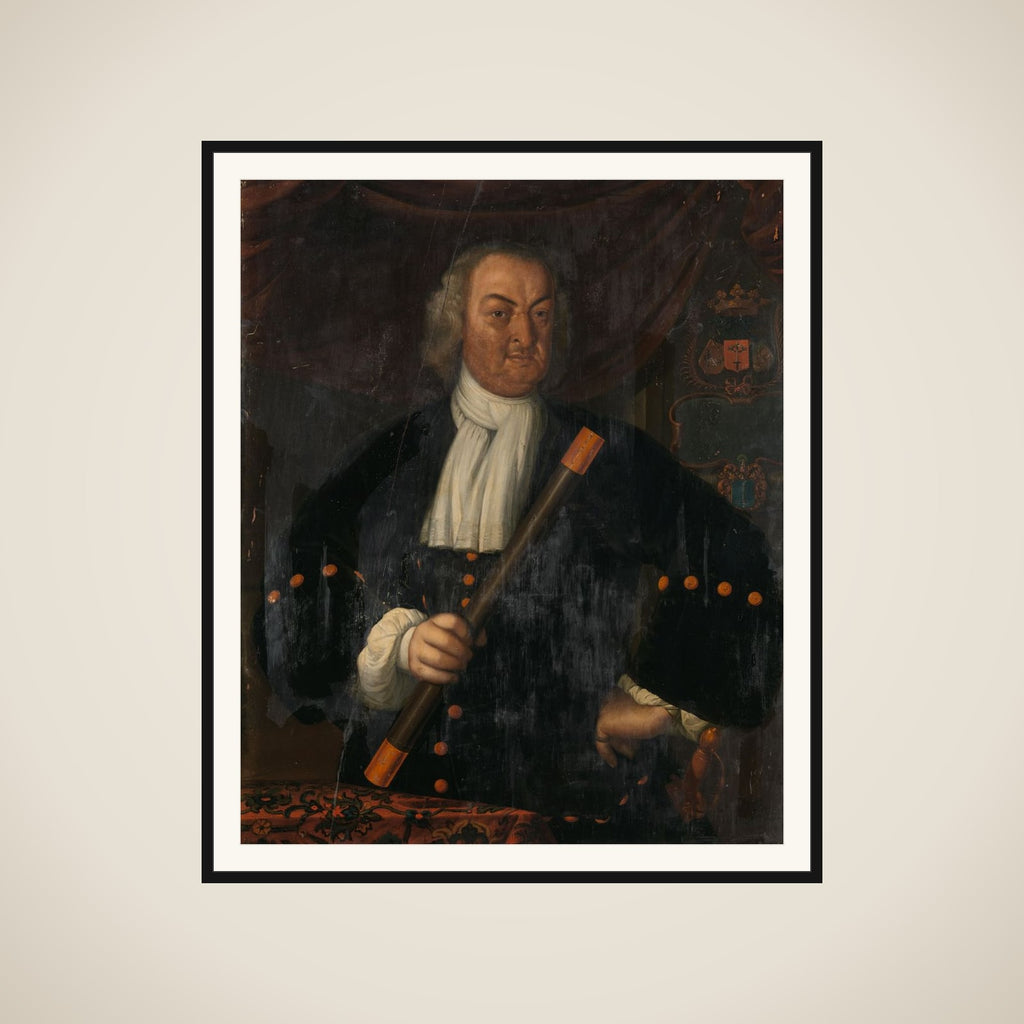 Portrait of Hendrik Swaardecroon (Hendrick Zwaardecroon), Governor General of the Dutch East Indies framed