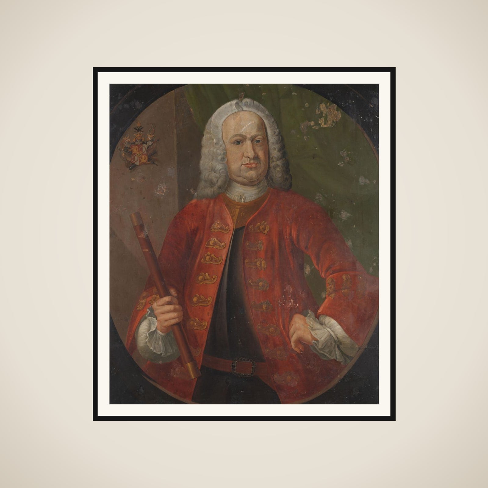 Portrait of Gustaaf Willem, Baron van Imhoff, Governor-General of the Dutch East India Company framed