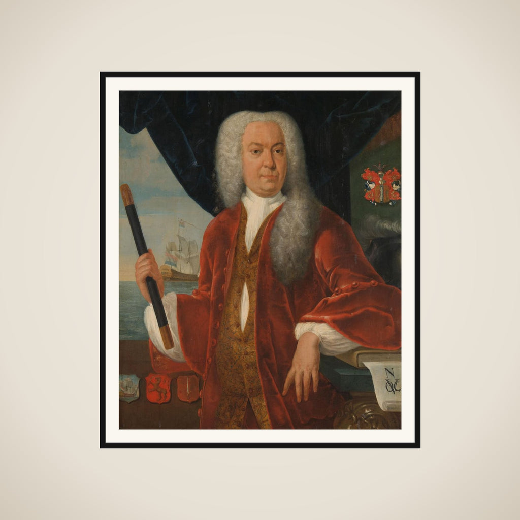 Portrait of Adriaan Valckenier, Governor-General of the Dutch East India Company framed