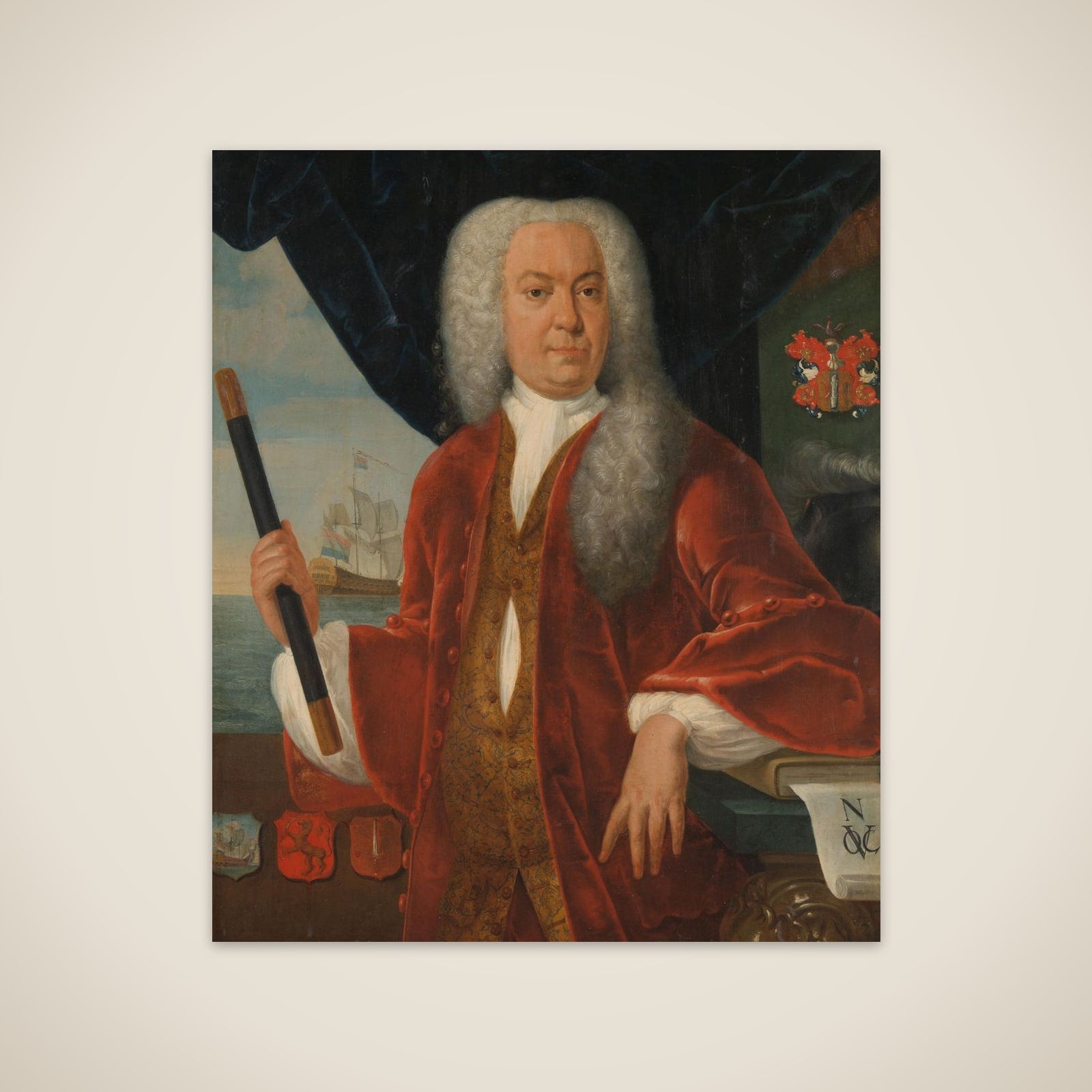 Portrait of Adriaan Valckenier, Governor-General of the Dutch East India Company unframed print