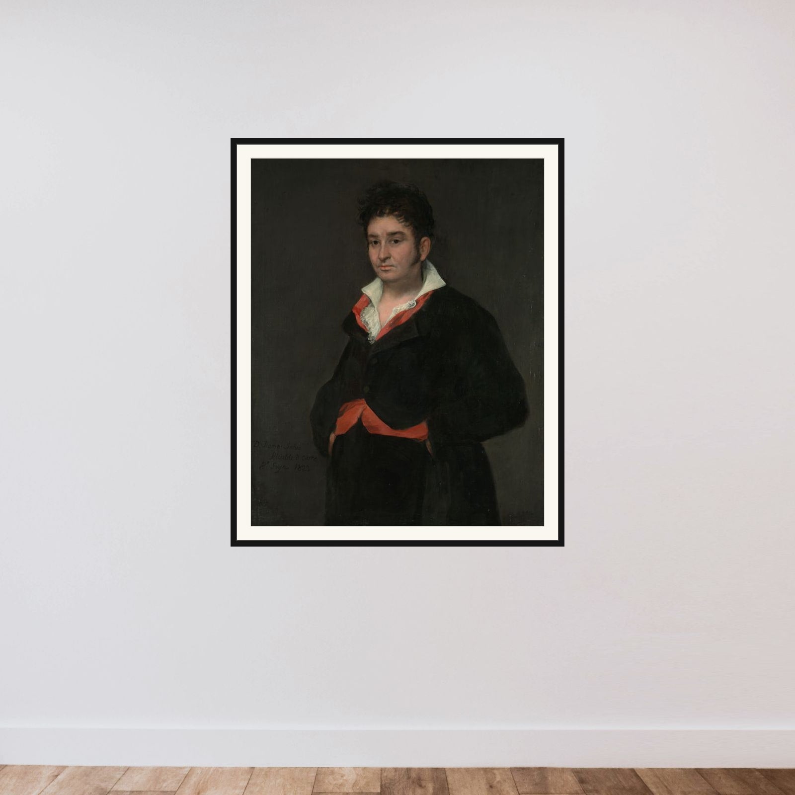 Don Ramón Satué (1765-1824). Alcalde de Corte (Judge of the Fifth Chamber of the Council of Castile in La Corte) framed — shown to scale