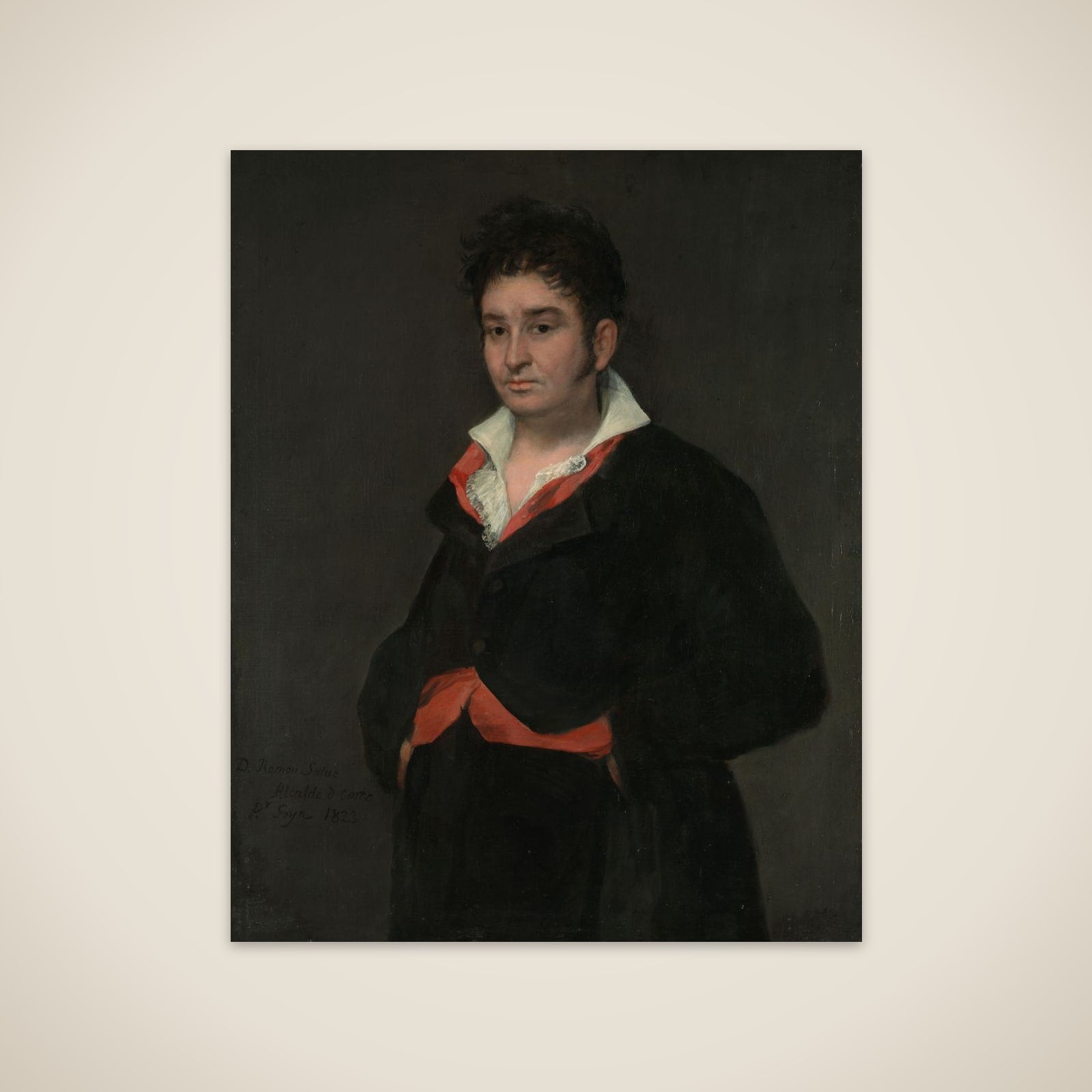 Don Ramón Satué (1765-1824). Alcalde de Corte (Judge of the Fifth Chamber of the Council of Castile in La Corte) unframed print