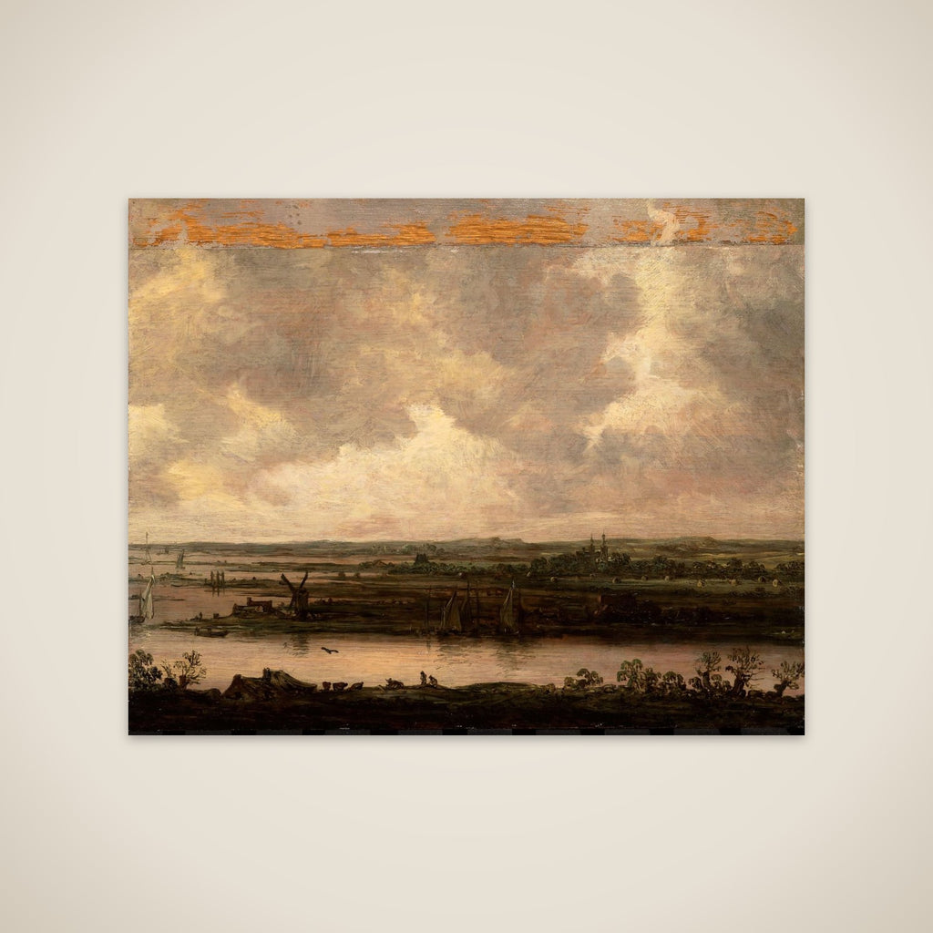 Panoramic View of the River Spaarne and the Haarlemmermeer unframed print