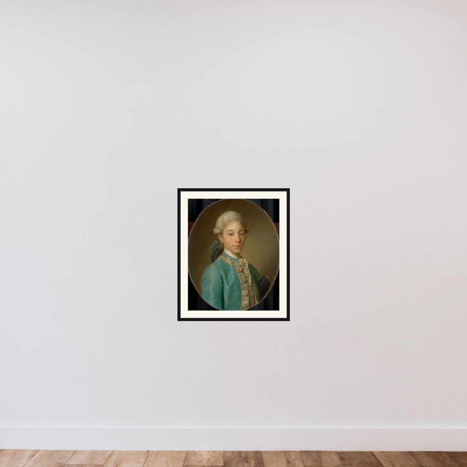 Portrait of the Marquis de Saint-Paul framed — shown to scale