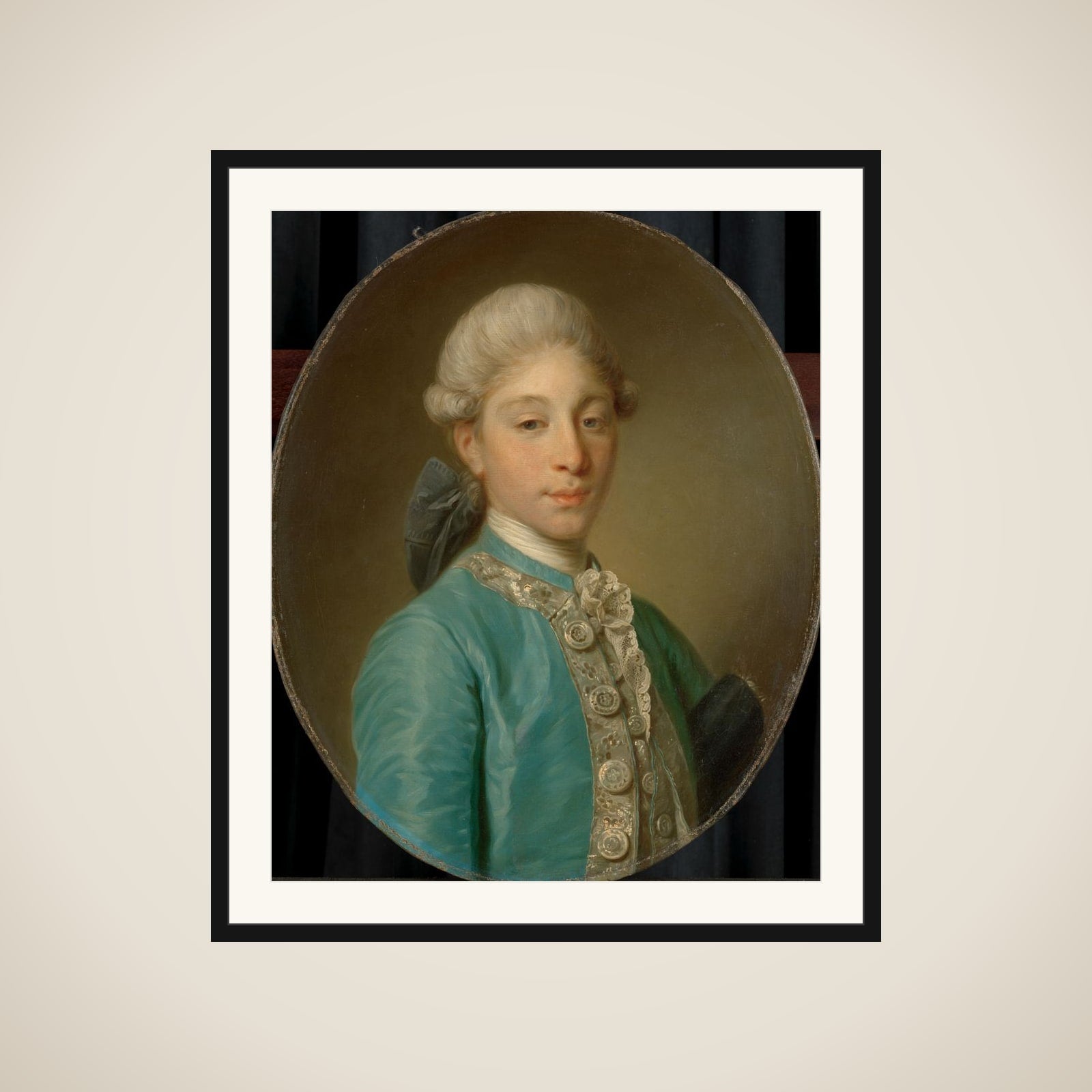Portrait of the Marquis de Saint-Paul framed