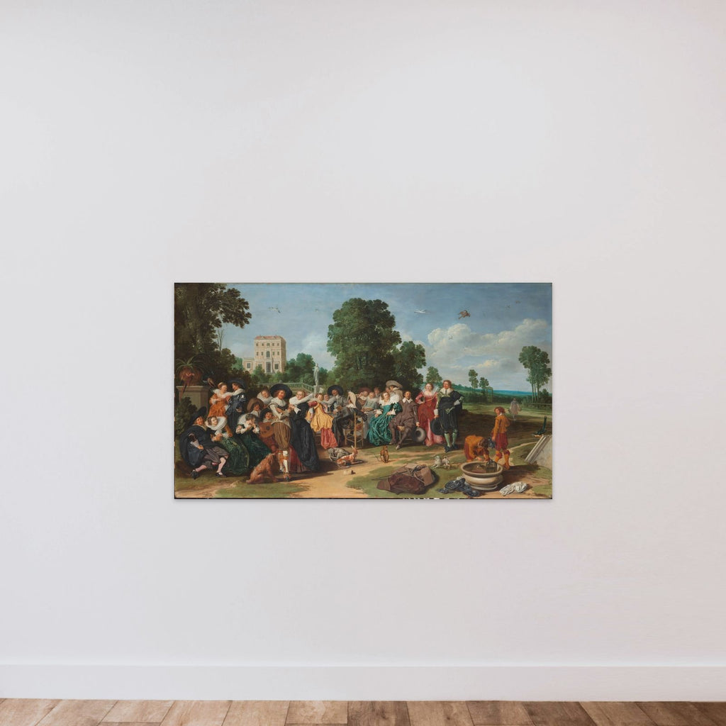 The Fête Champêtre unframed — shown to scale
