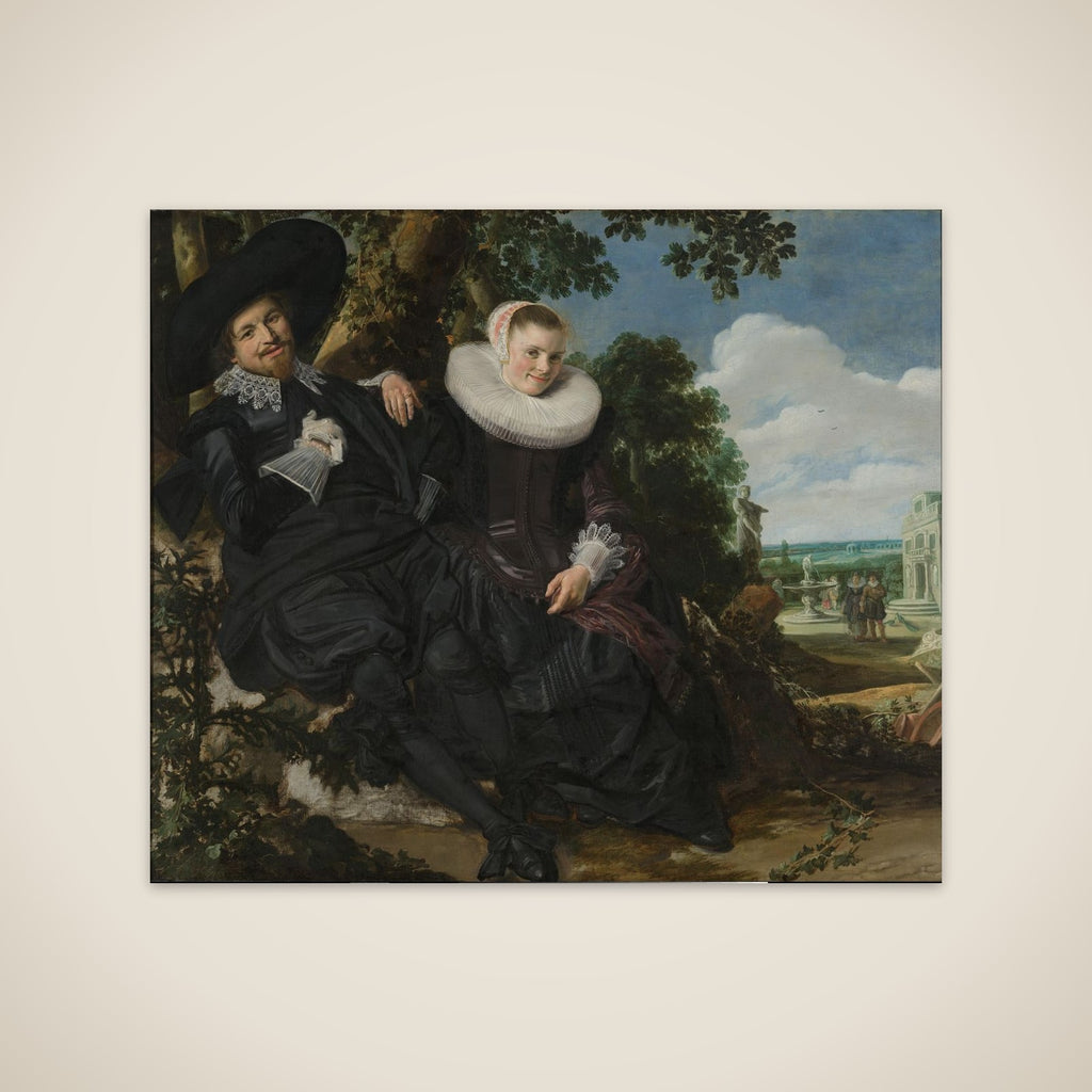 Marriage Portrait of Isaac Abrahamsz Massa (1586-1643) and Beatrix van der Laen (1592-1639), married in Haarlem on 25 April 1622 unframed print