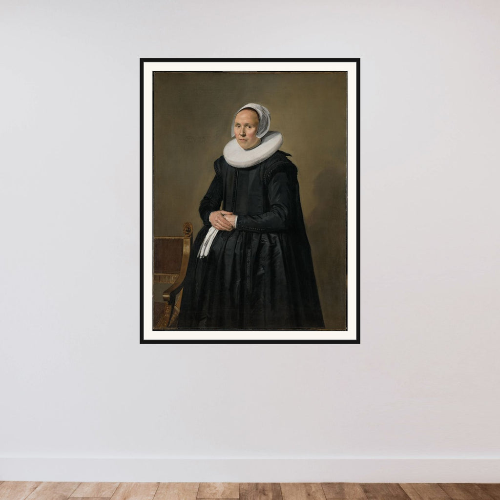Feyna van Steenkiste (1603/04-v 1645), Wife of Lucas de Clercq framed — shown to scale