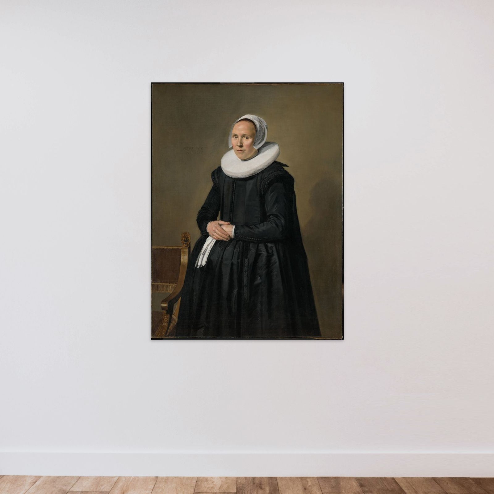 Feyna van Steenkiste (1603/04-v 1645), Wife of Lucas de Clercq unframed — shown to scale