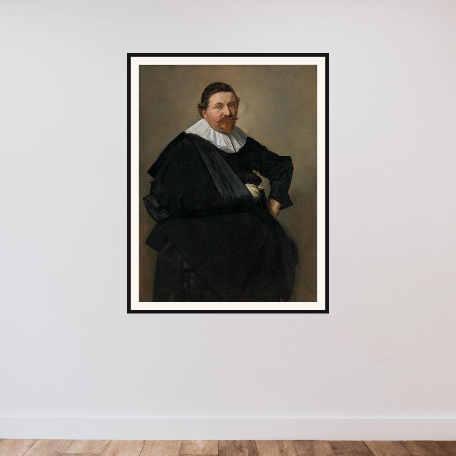 Lucas de Clercq (c 1603-1652), Haarlem Potash Dealer framed — shown to scale